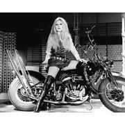 Affiche Brigitte Bardot - Harley Davidson - Affiche 24x30 cm